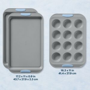 Alternative view of Pyrex® Metal Bakeware 3-Piece Set in Cerulean