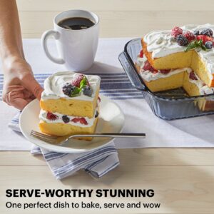 Pyrex® Sculpted Tinted Colors 8" Square Baking Dish, Smoke - Image 3