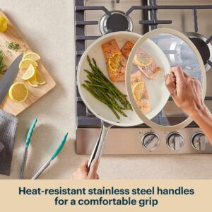 Pyrex® Ceramic Cookware 10.8-in/3.5qt Deep Fry Pan with Lid - Image 4