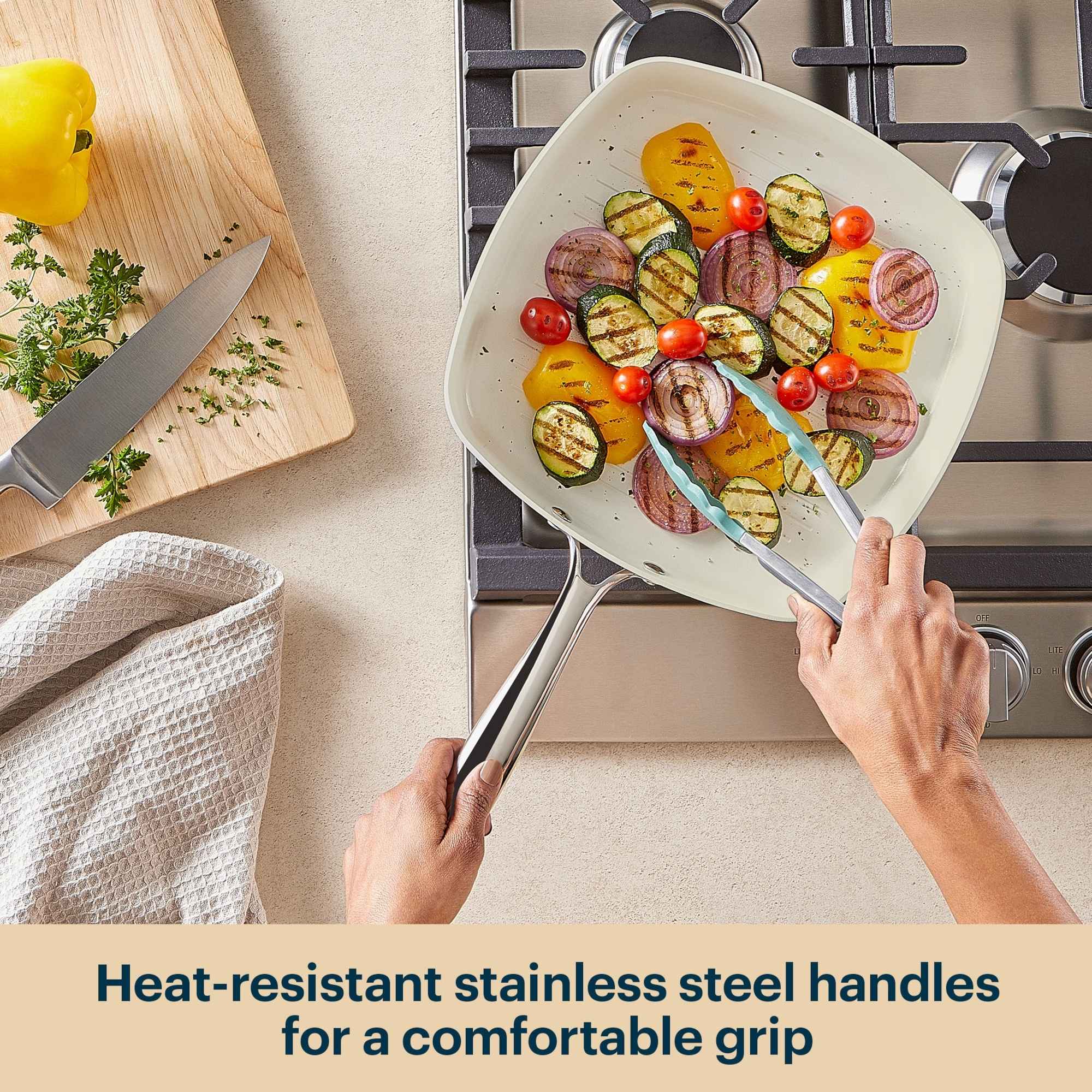 Pyrex® Ceramic Cookware 11.3-in Grill Pan - Image 4