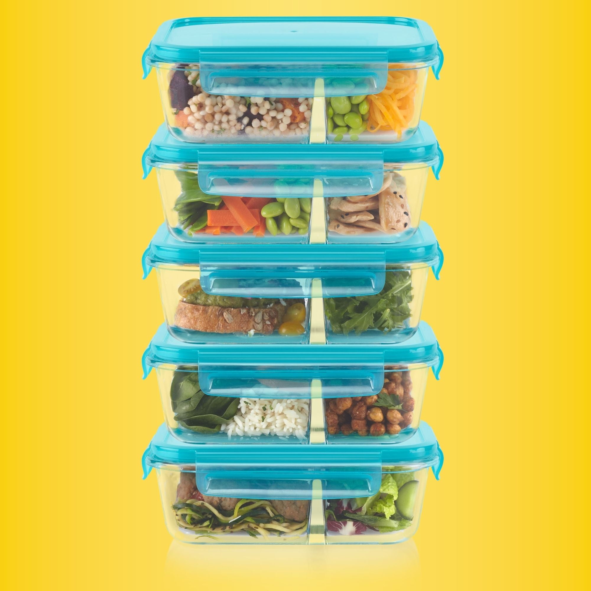 Pyrex® MealBox 10-Piece Divided Storage Set, 4 Cup - Image 2