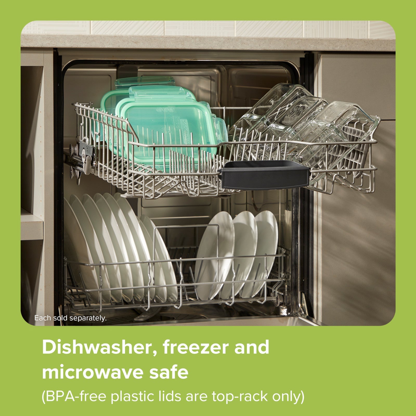 Snapware® MealBox™ 3.8-cup Divided Glass Storage Container with Lid - Image 5