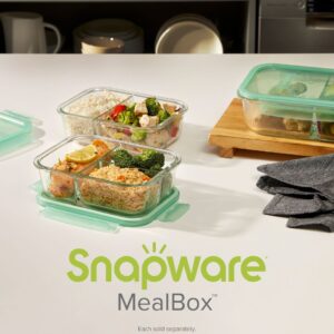 Snapware® MealBox™ 4-cup Divided Glass Storage Container with Lid - Image 6